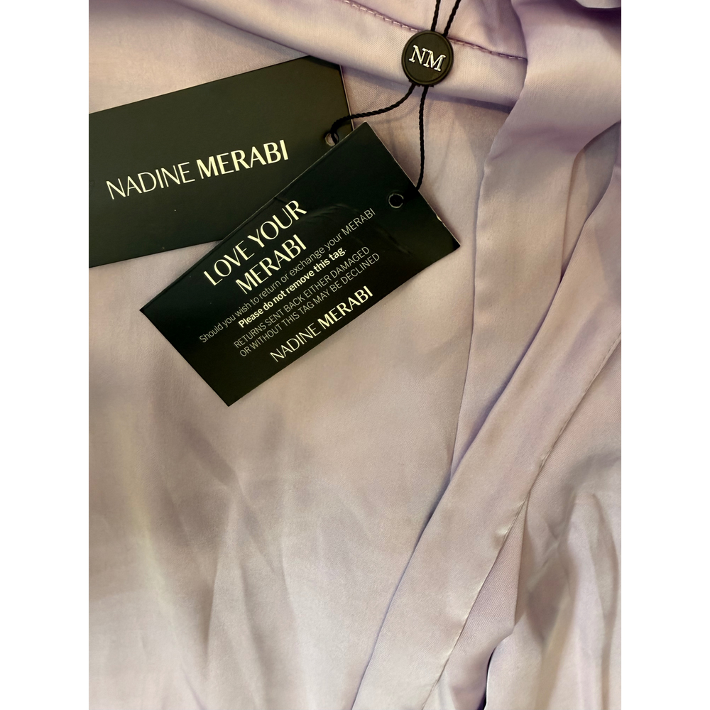 Nadine Merabi Purple Trim Pants - Picture 4 of 5